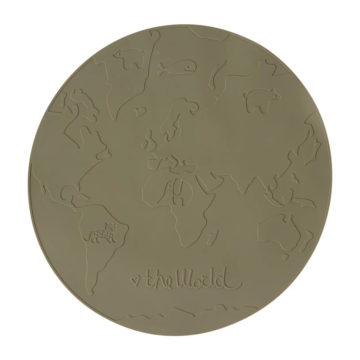 OYOY The world placemat Olive | Scandinavian Design | Placemats | Green