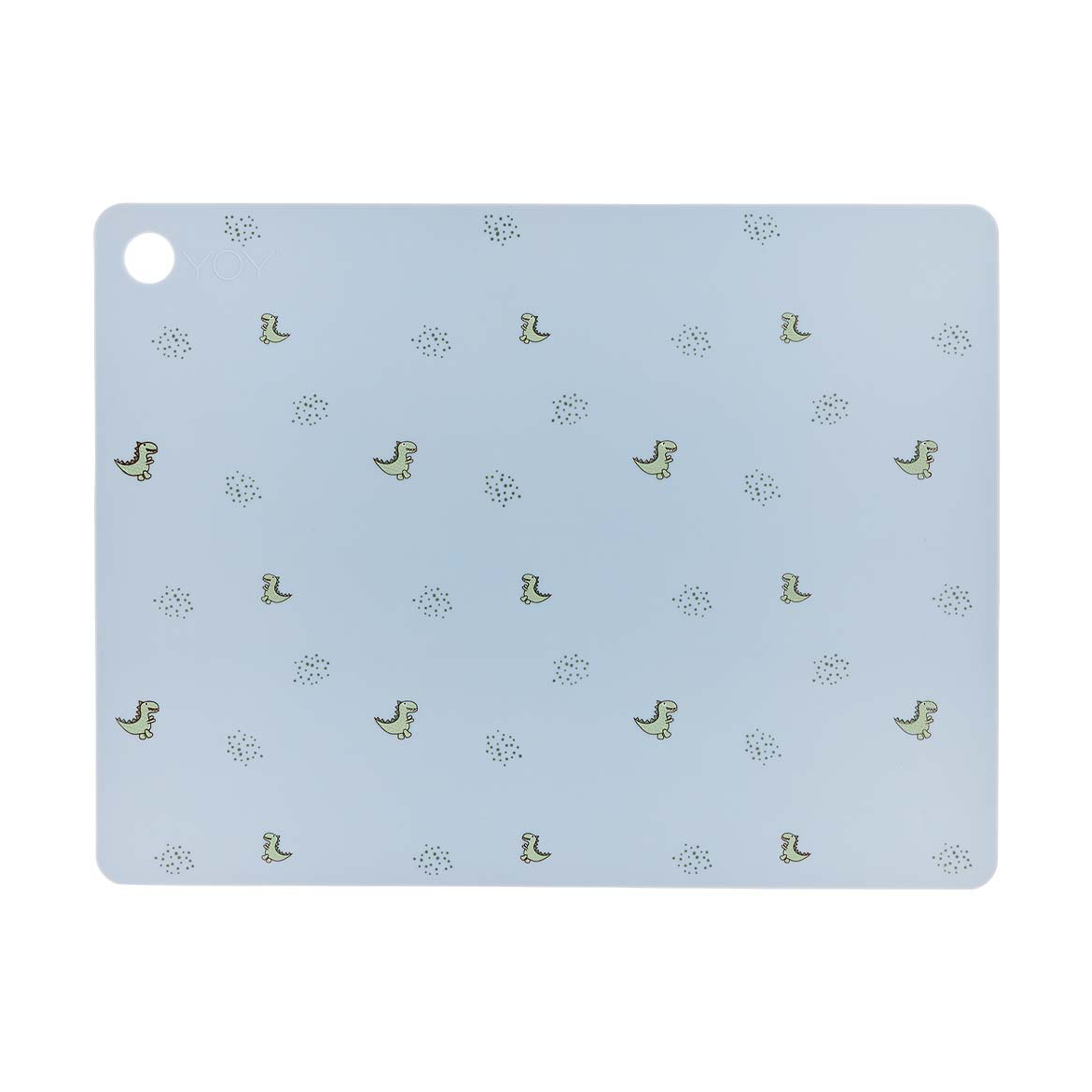 OYOY Theo Dino placemat 34x45 cm Pale blue | Scandinavian Design | Placemats | Blue