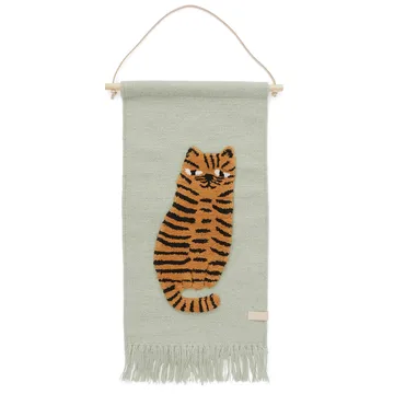 Tiger wall decoration 32x70 cm - green - OYOY
