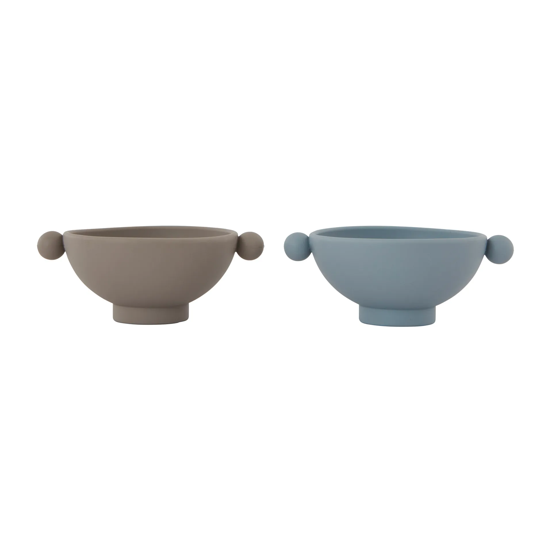 Tiny Inka bowl Ø11 cm 2-pack, Dusty blue-clay OYOY