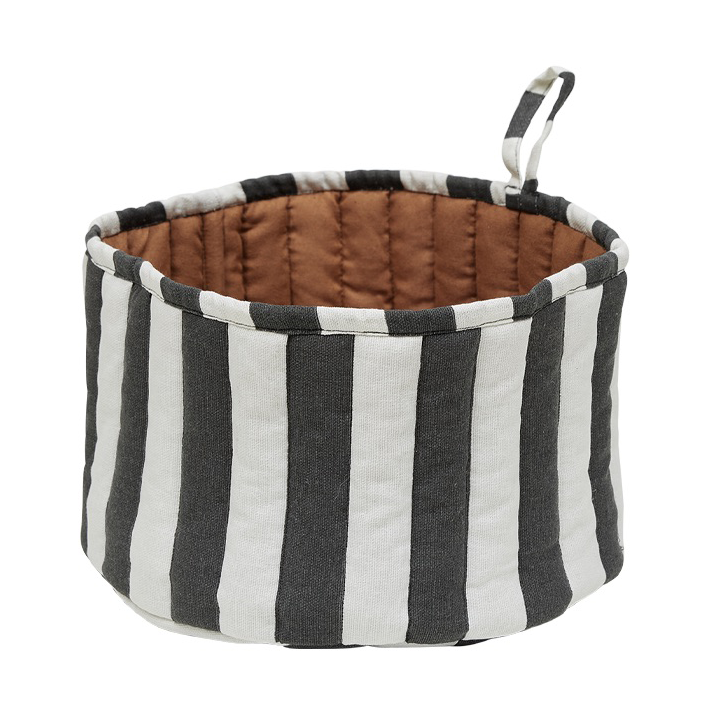 OYOY Toppu bread basket Ø24 cm Black-white -taupe