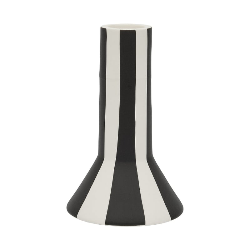 OYOY Toppu candle holder tall 11 cm White-black