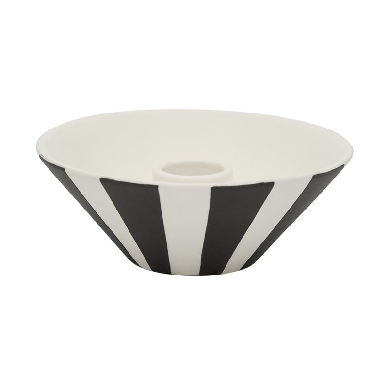 OYOY Toppu candlestick low 4 cm White-black