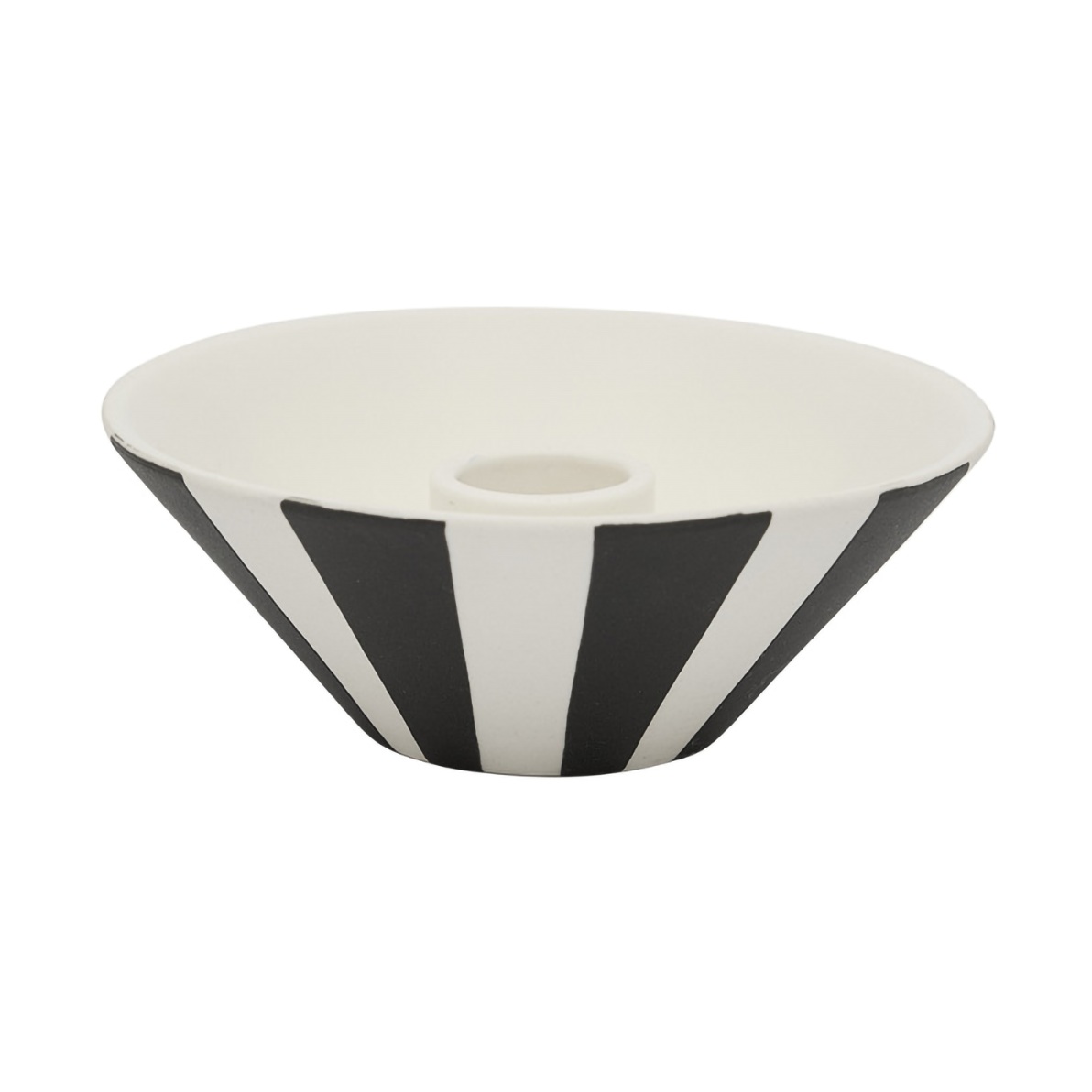 OYOY Toppu candlestick low 4 cm White-black