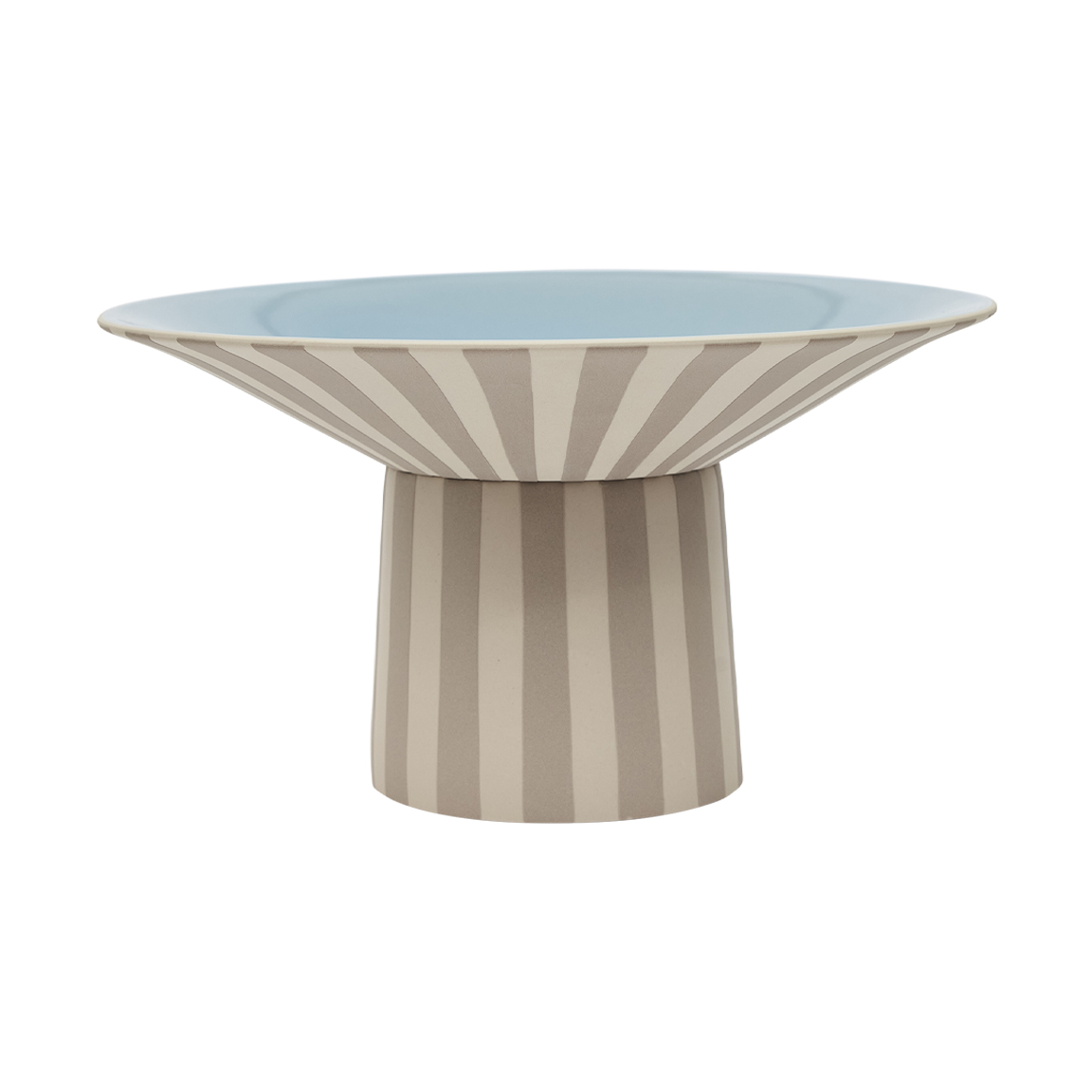 OYOY Toppu centerpiece high 17xØ30 cm Clay-Ice blue