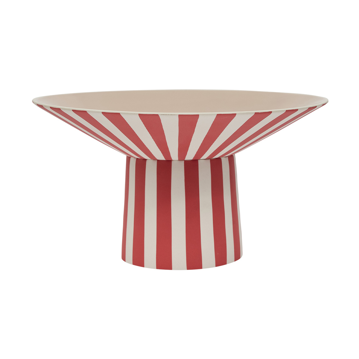 OYOY Toppu centerpiece high 17xØ30 cm Red-peach