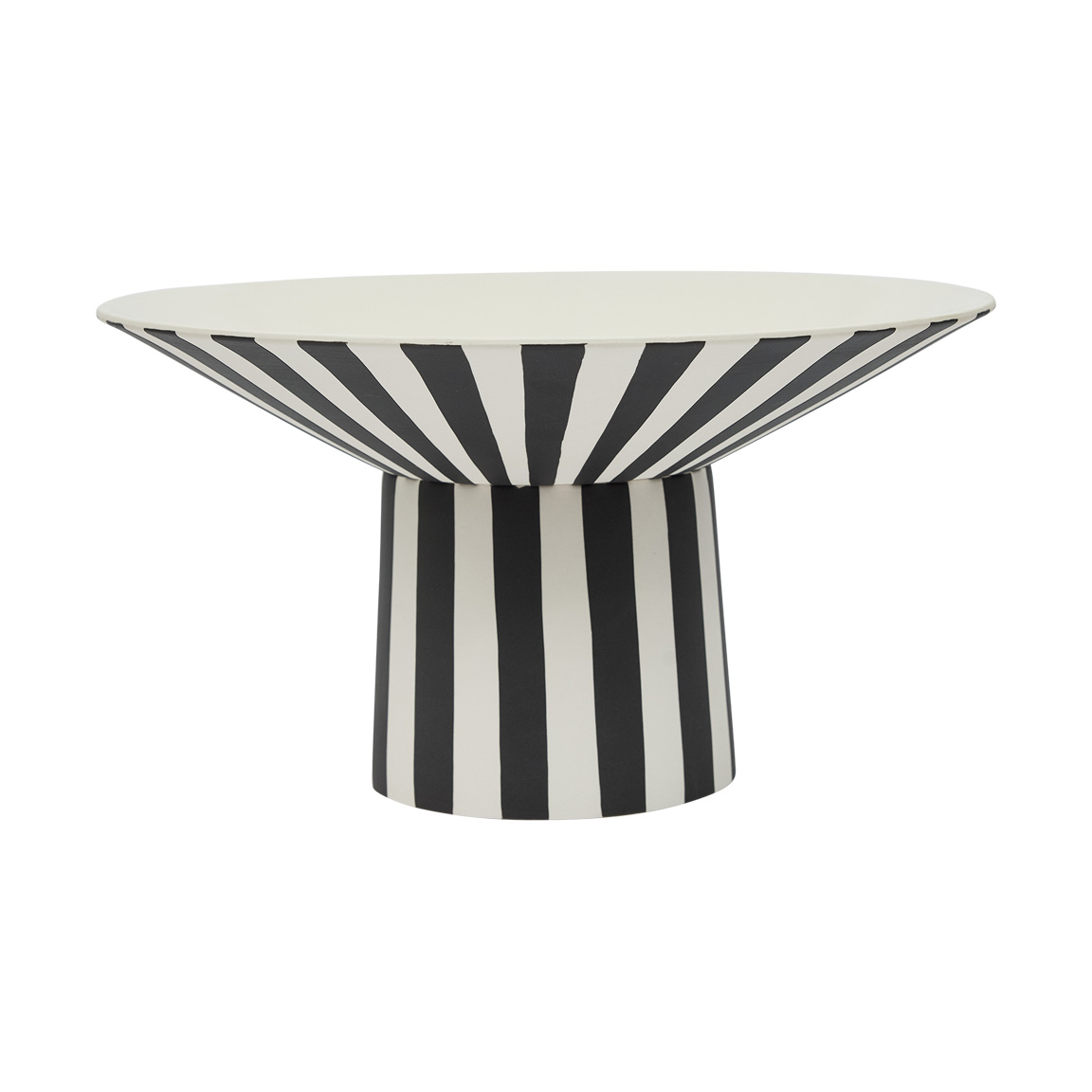 OYOY Toppu centerpiece high 17xØ30 cm White-black