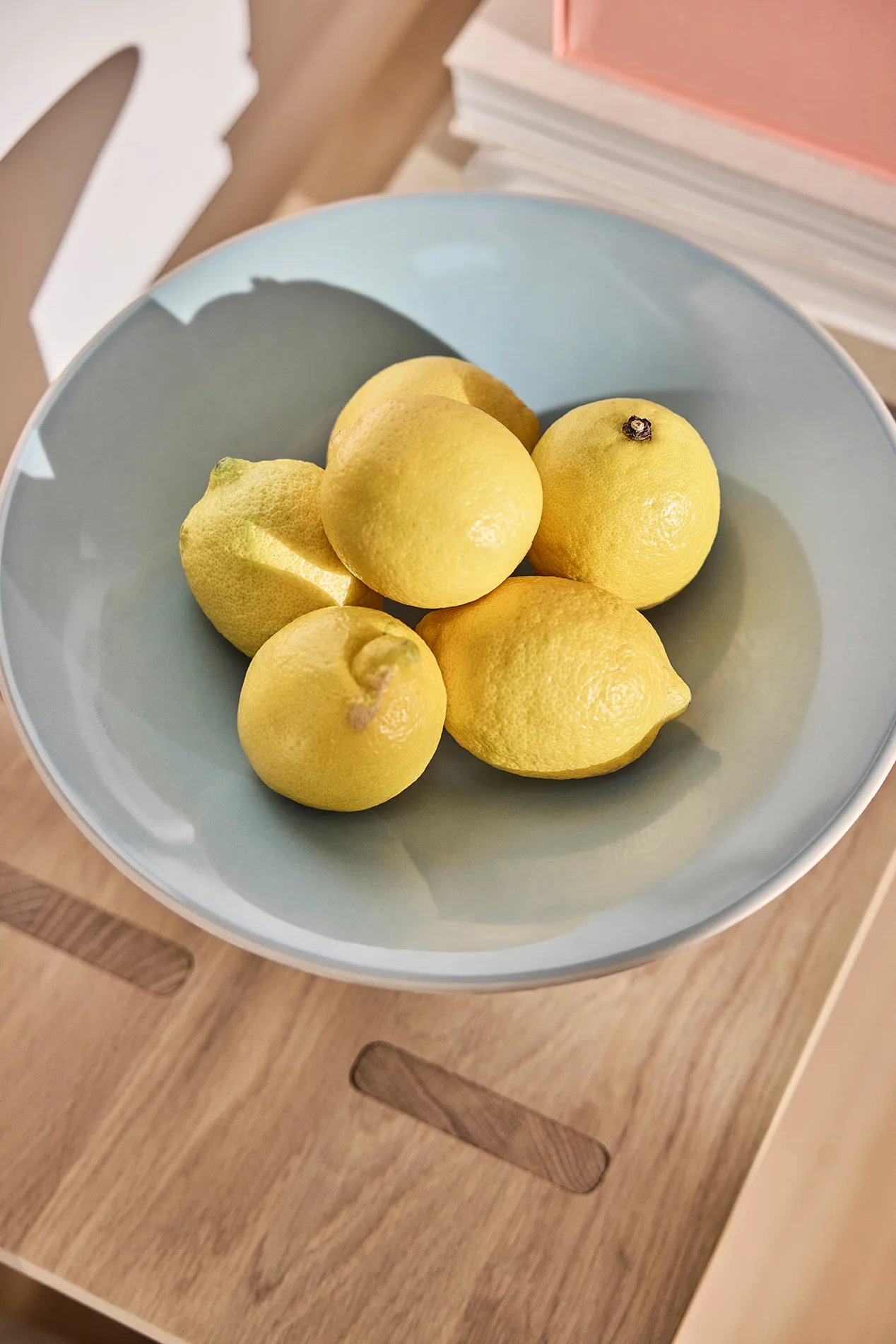 Toppu centerpiece high Ø30x17 cm, Clay-Ice blue OYOY