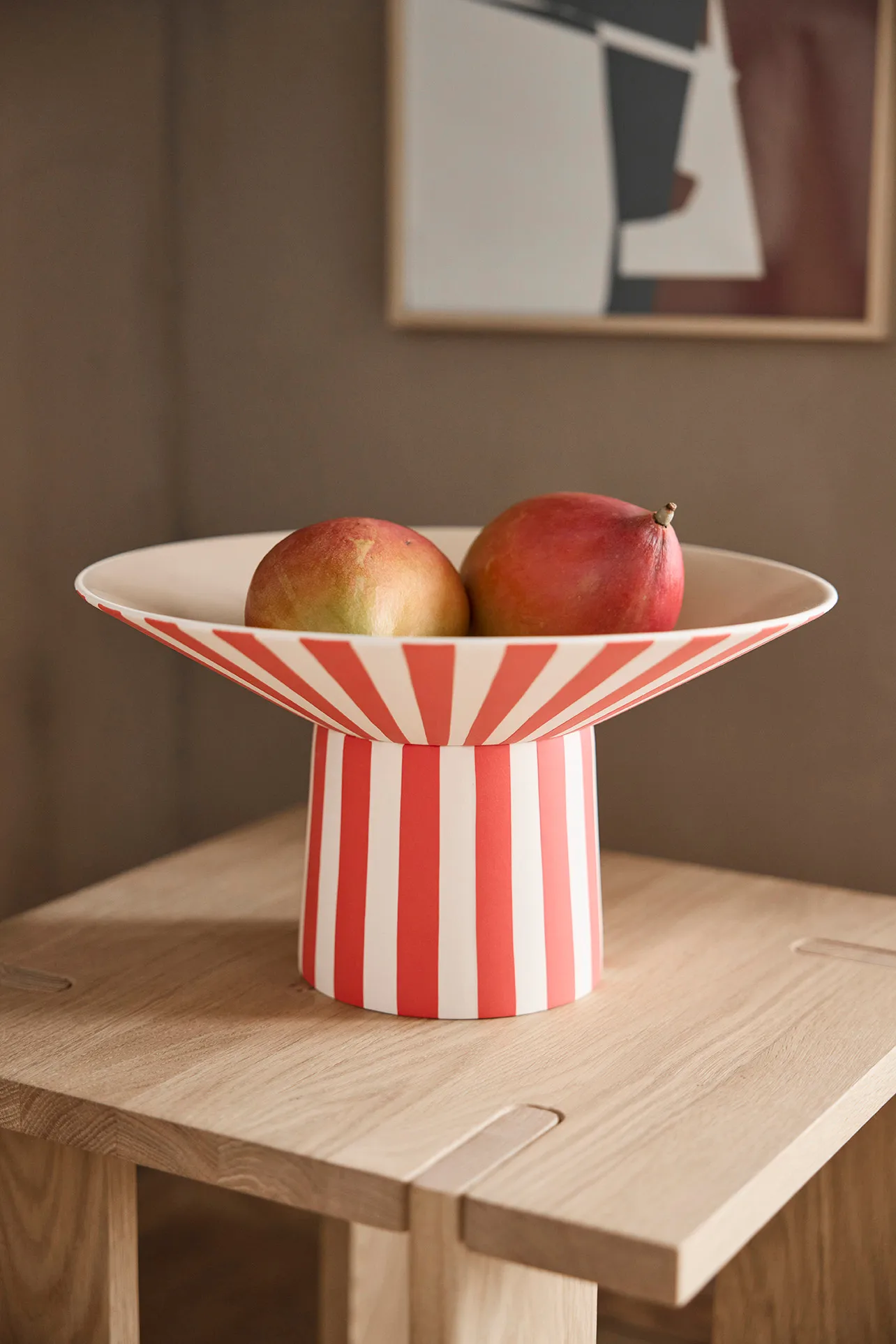 Toppu centerpiece high Ø30x17 cm, Red-peach OYOY