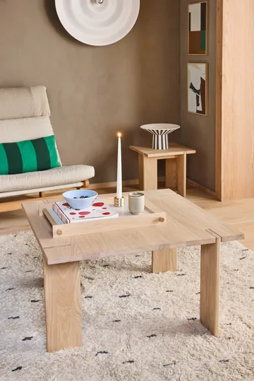 Toppu centerpiece high Ø30x17 cm - White-black - OYOY