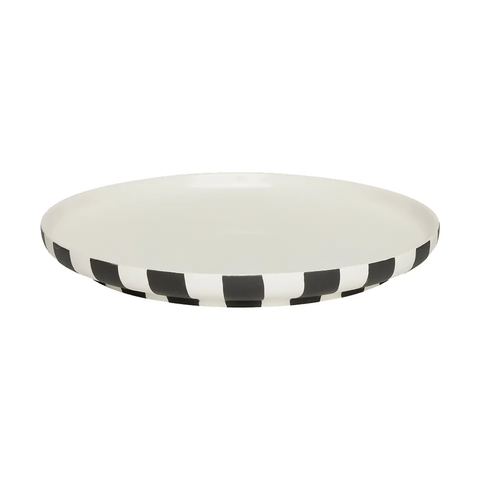 Toppu dinner plate Ø26.5 cm, Black-white OYOY