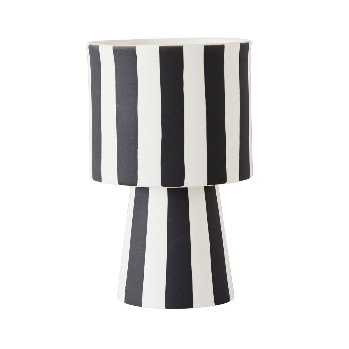 OYOY Toppu flower pot Ø10 cm black-white | Scandinavian Design | Flower pots | Multi