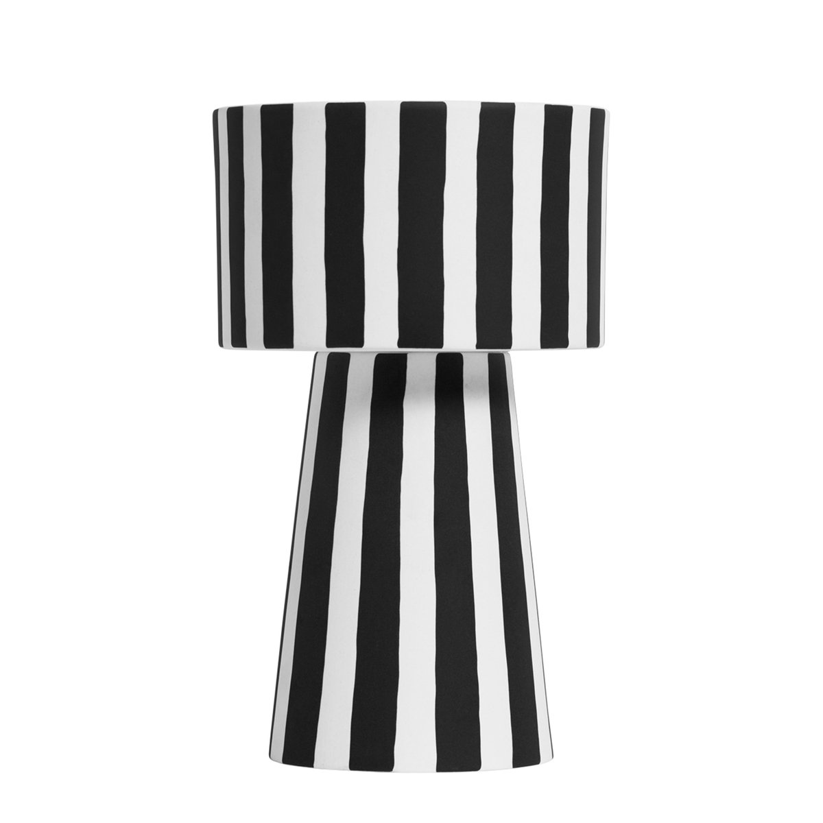 OYOY Toppu flower pot Ø15 cm black-white | Scandinavian Design | Flower pots | Black