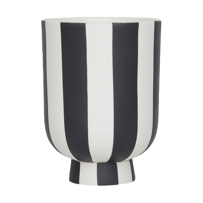 Toppu flower pot Ø8 cm, Black-white OYOY