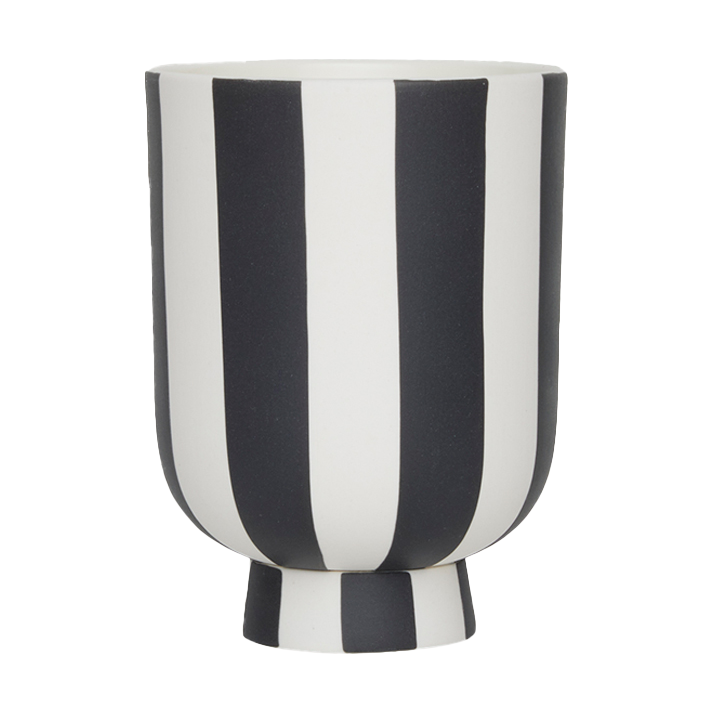 OYOY Toppu flower pot o8 cm Black-white | Scandinavian Design | Vases | White
