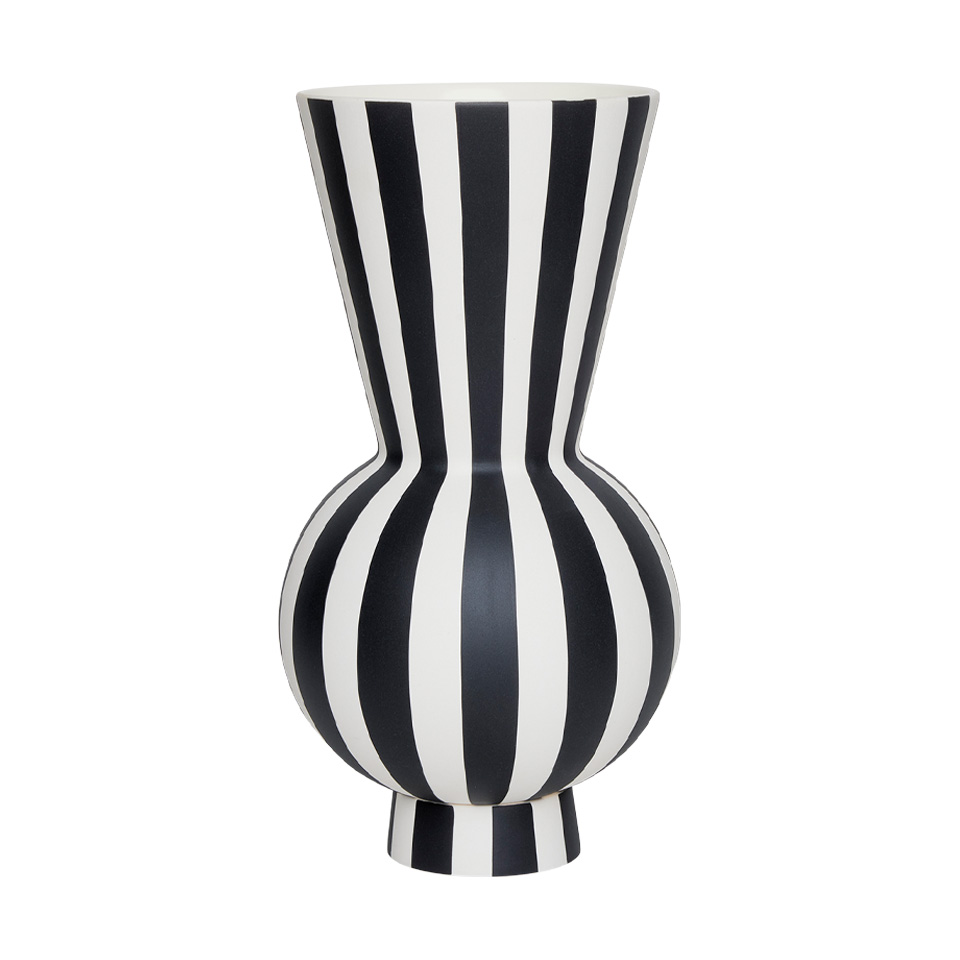 OYOY Toppu vase o14.5 cm Black-white | Scandinavian Design | Vases | White