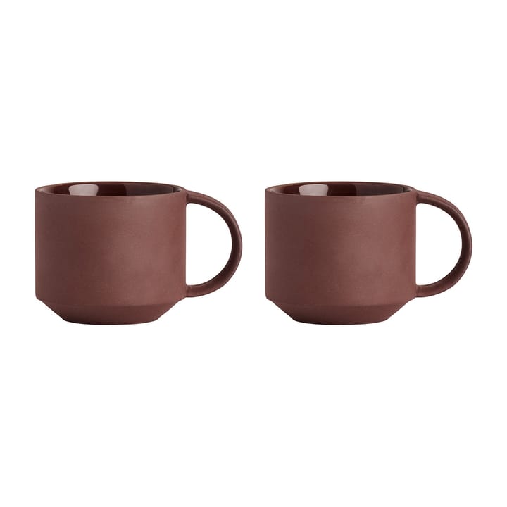 Yuka cup 2-pack - Dark (brown) - OYOY