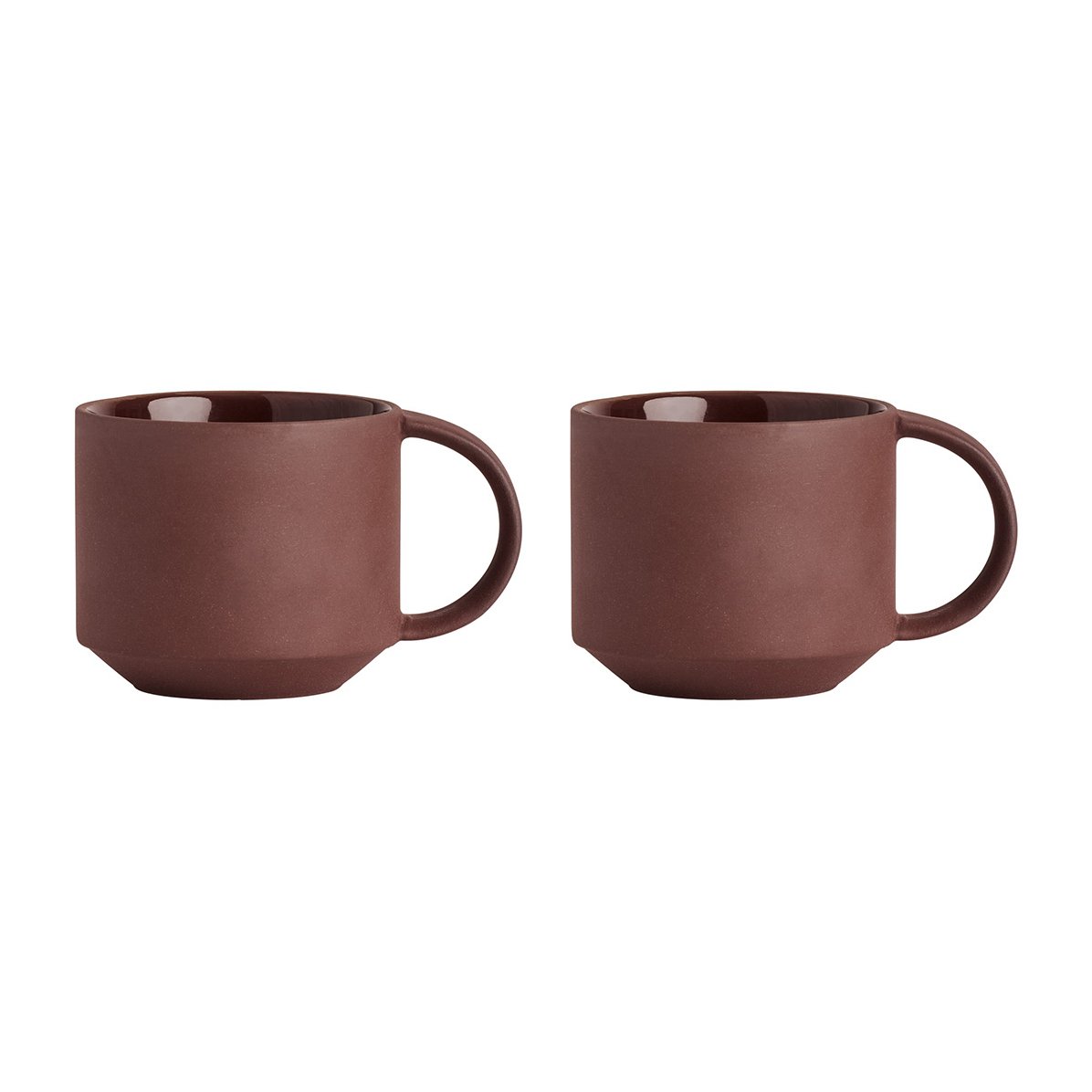 OYOY Yuka cup 2-pack Dark (brown) | Scandinavian Design | Coffee cups | Brown