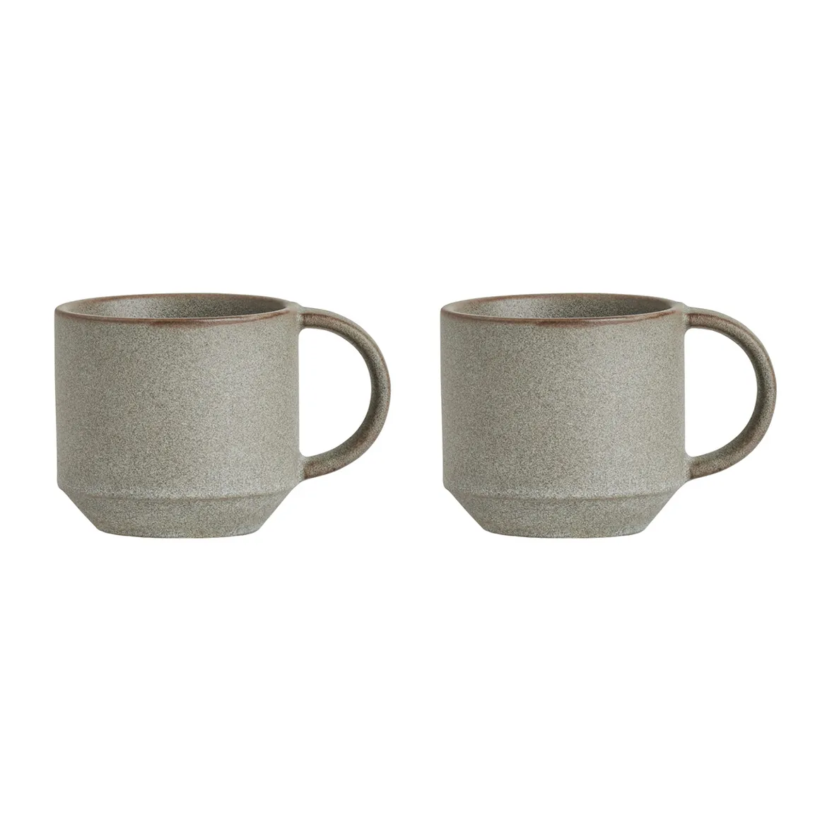 Yuka cup 2-pack, Stone (grey) OYOY