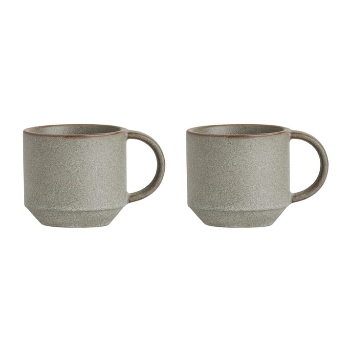 Yuka cup 2-pack - Stone (grey) - OYOY