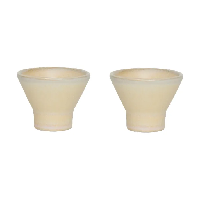 OYOY Yuka egg cup 2-pack Butter | Scandinavian Design | Egg cups | Beige