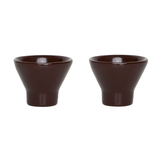 Yuka egg cup 2-pack - Dark terracotta - OYOY