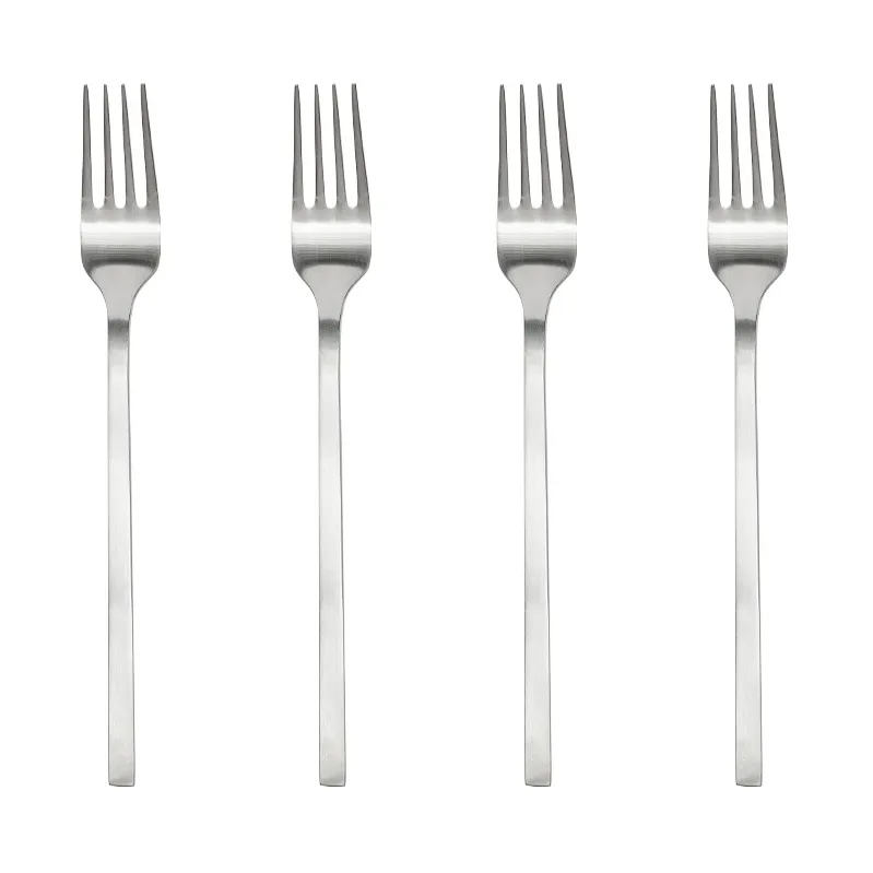 Yuka fork 4-pack, Brushed Steel OYOY