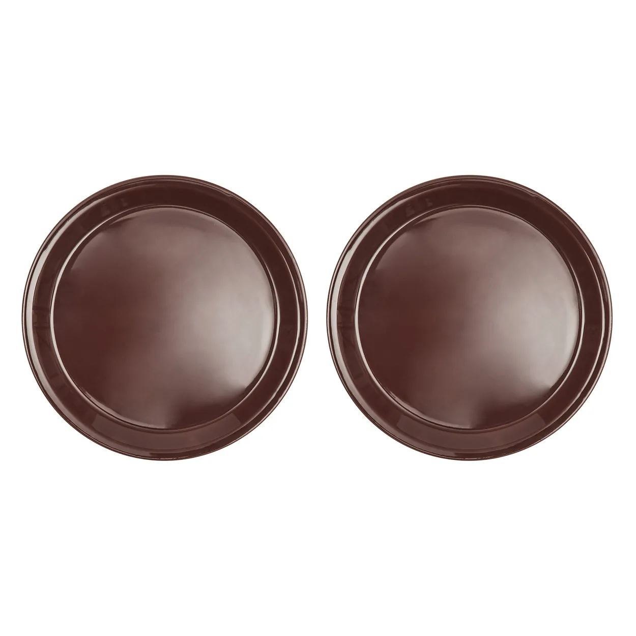 OYOY Yuka lunch plate o22 cm 2-pack Dark (brown) | Scandinavian Design | Dinner plates | Brown