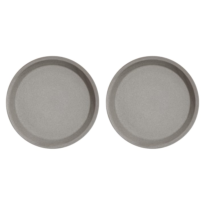 Yuka lunch plate Ø22 cm 2-pack - Stone (grey) - OYOY