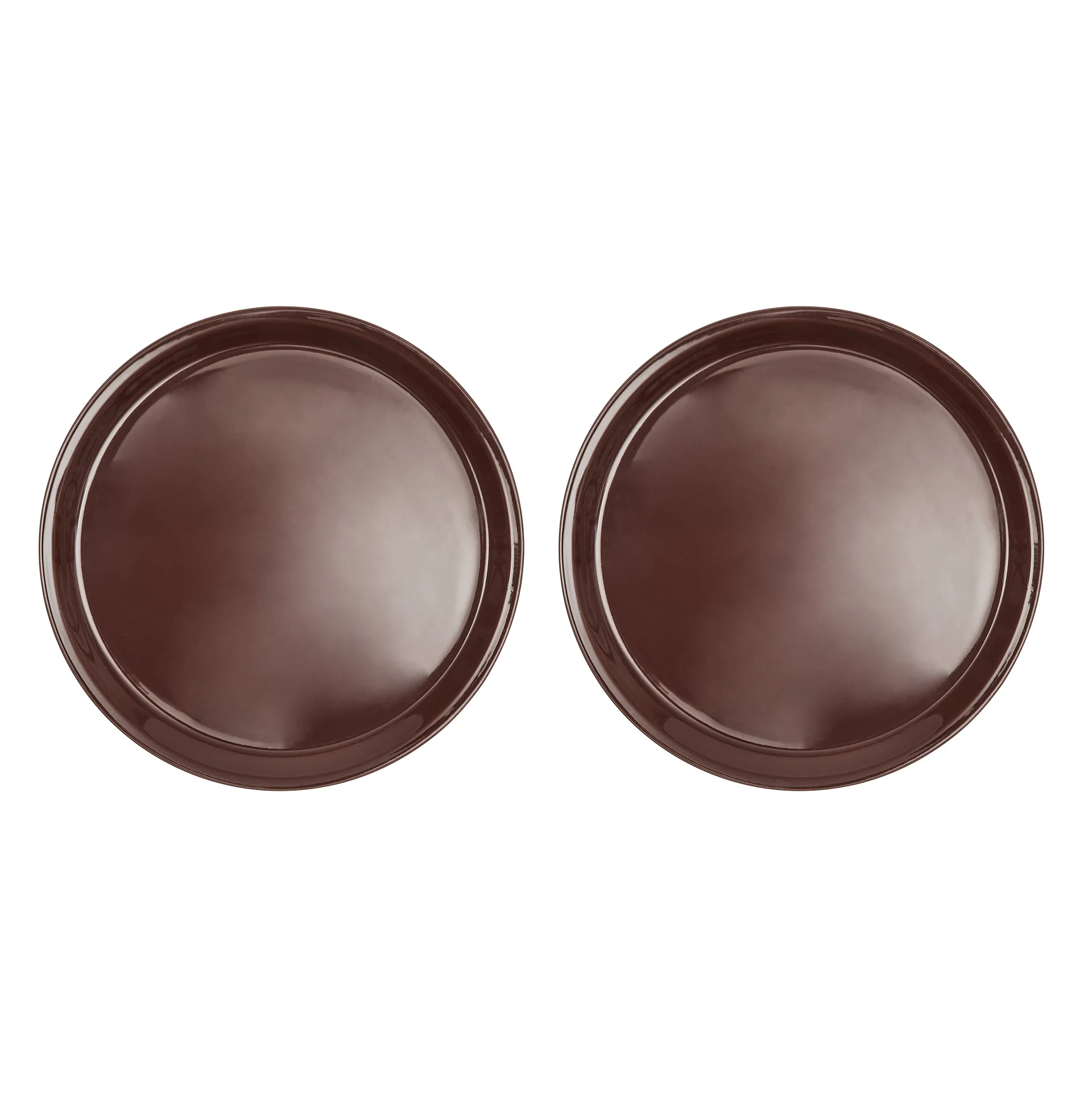 Yuka plate Ø27 cm 2-pack, Dark (brown) OYOY