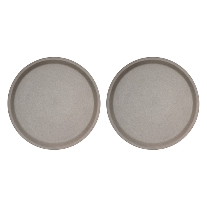 Yuka plate Ø27 cm 2-pack - Stone (grey) - OYOY