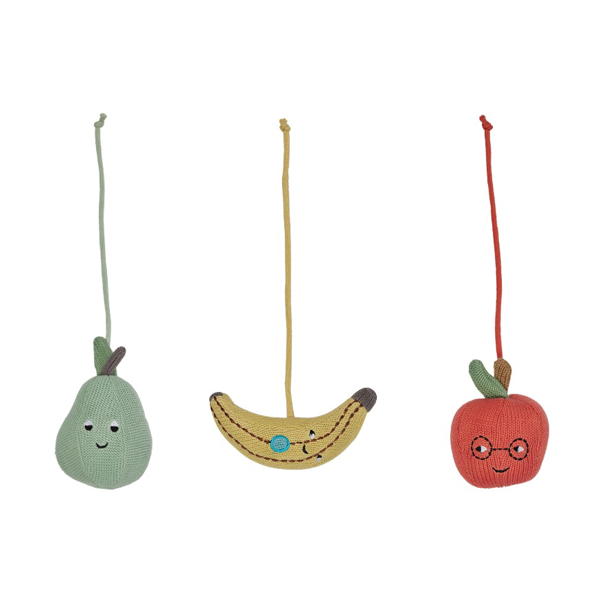 OYOY Yummi play toys for baby gym Yellow-red-green | Scandinavian Design | Children's room accessories | Yellow