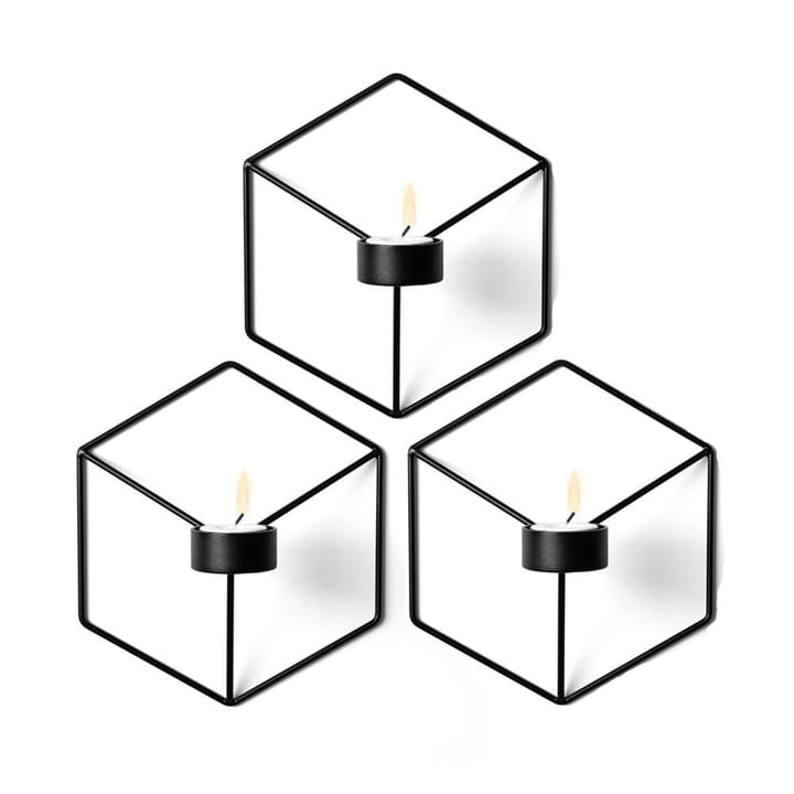 Pov wall candle 3-pack - black - MENU
