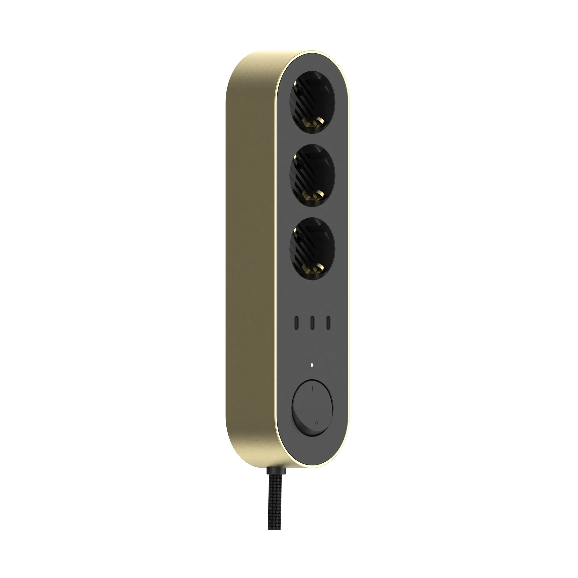 Edgar Power Bar power strip, Satin brass palett3