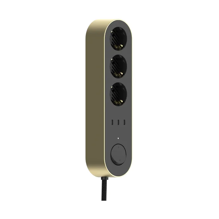 Edgar Power Bar power strip - Satin brass - Palette