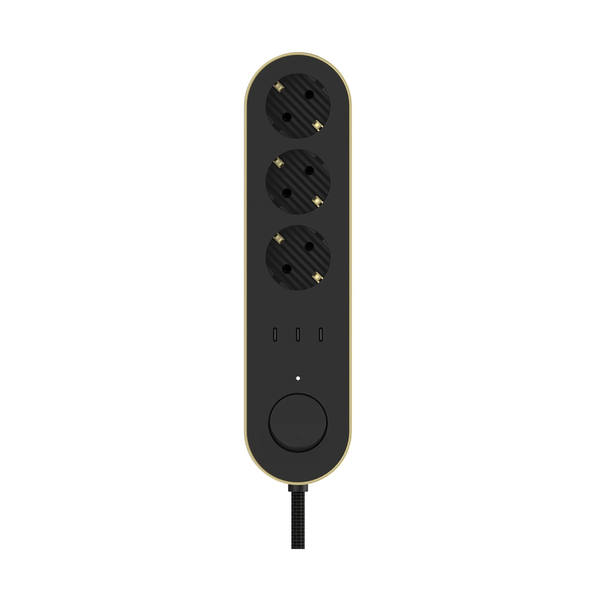 Edgar Power Bar power strip, Satin brass Palette