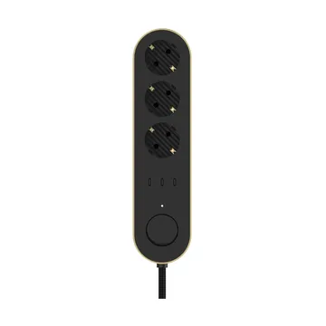 Edgar Power Bar power strip - Satin brass - Palette