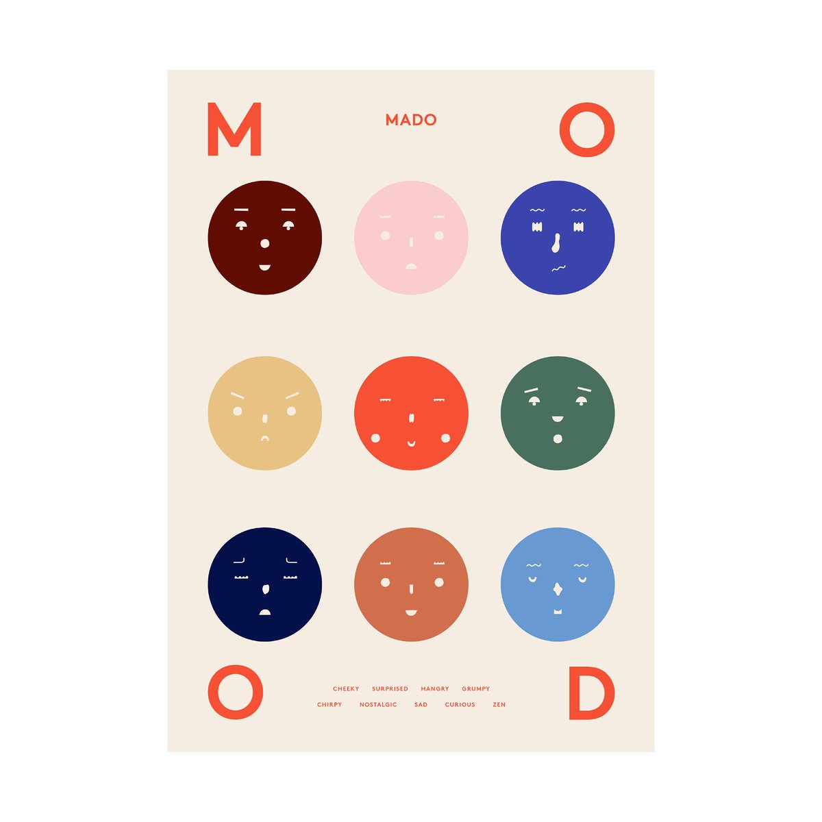 Paper Collective 9 Moods poster 50x70 cm | Scandinavian Design | Posters | Multi