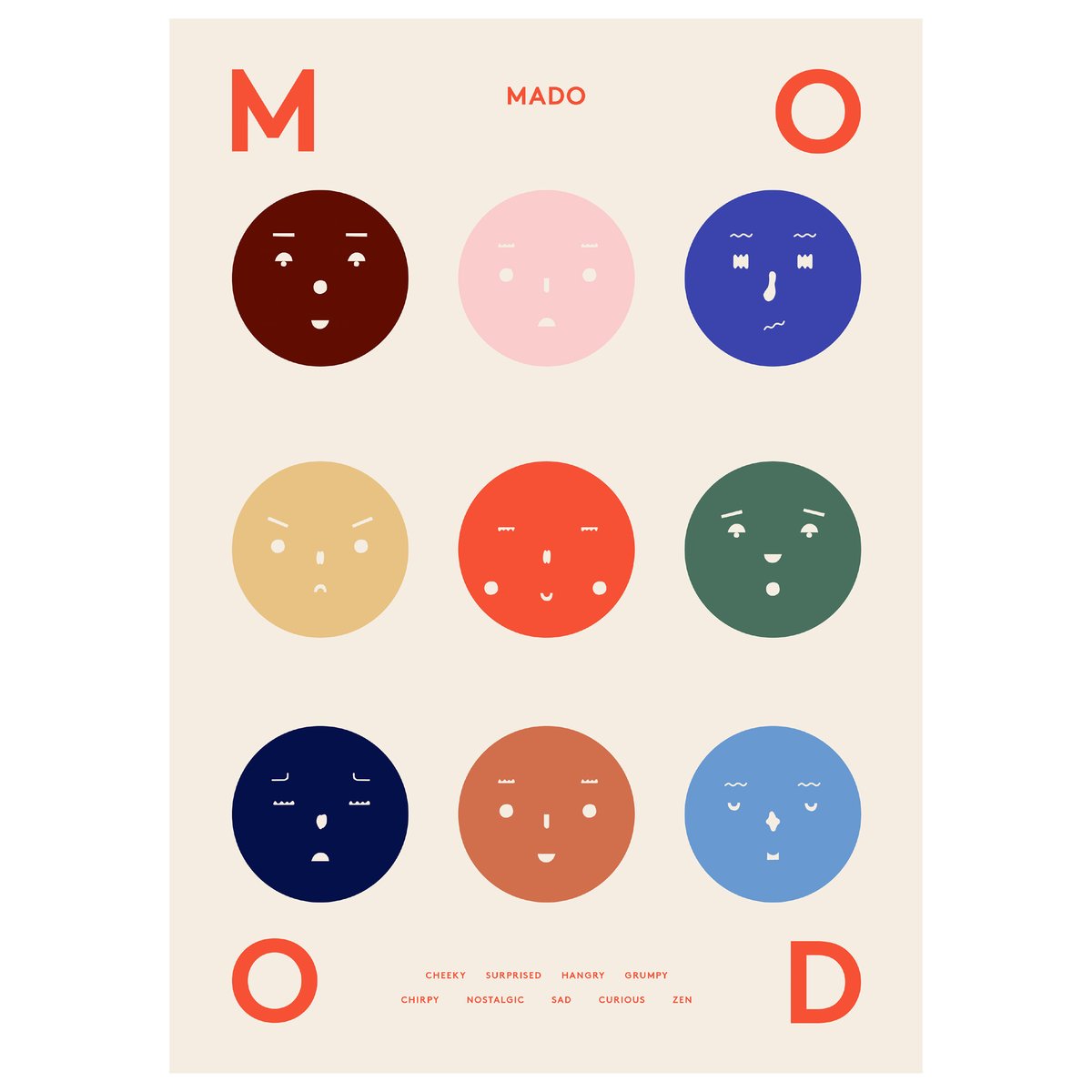 Paper Collective 9 Moods poster 70x100 cm | Scandinavian Design | Posters | Multi