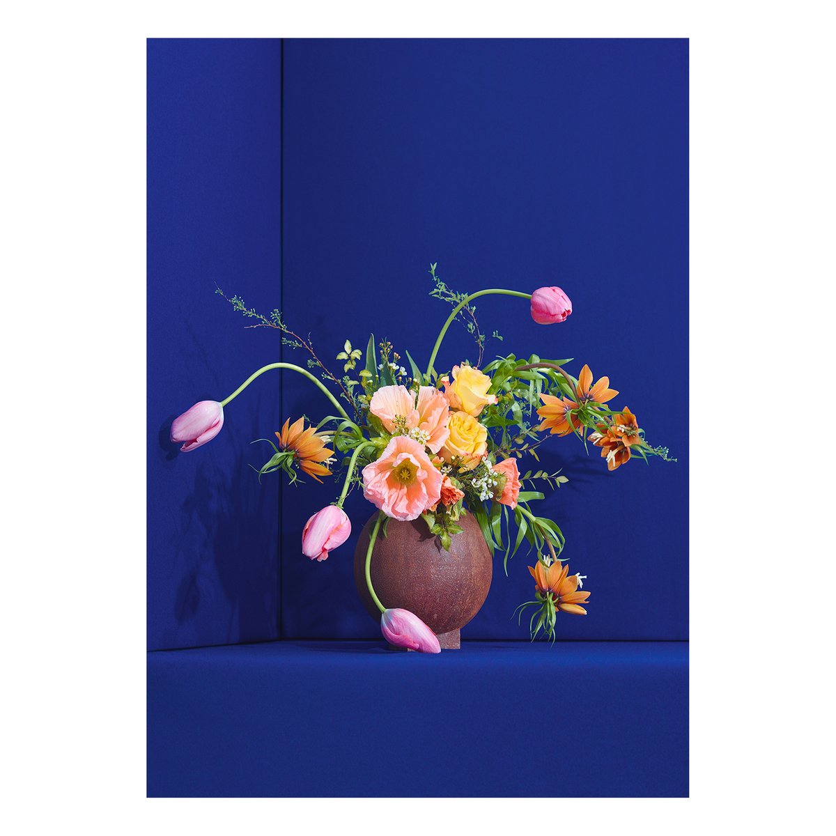Paper Collective Blomst 01 Blue poster 50x70 cm | Scandinavian Design | Posters | Blue