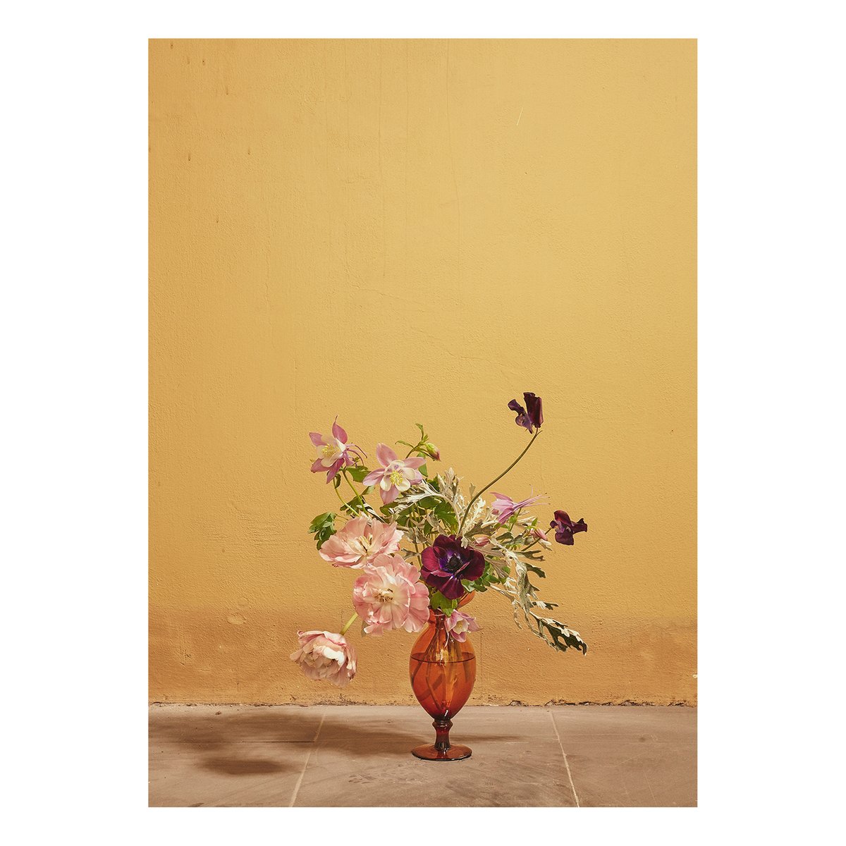 Paper Collective Blomst 02 Ochra poster 50x70 cm | Scandinavian Design | Posters | Yellow
