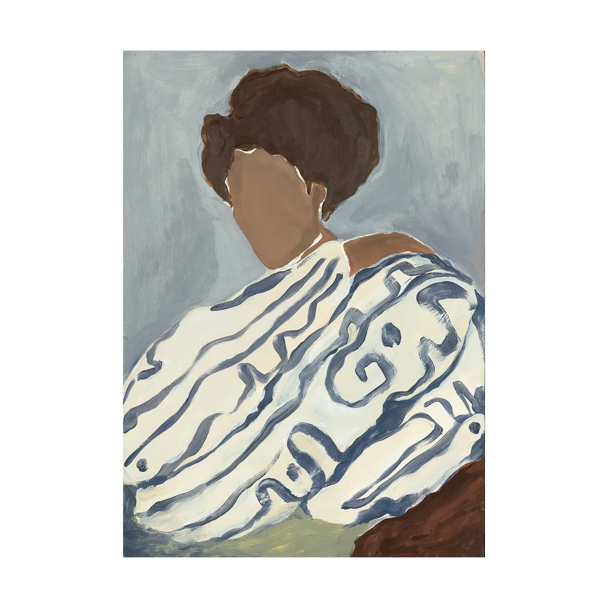 Paper Collective Blue Curls poster 50x70 cm | Scandinavian Design | Posters | Blue