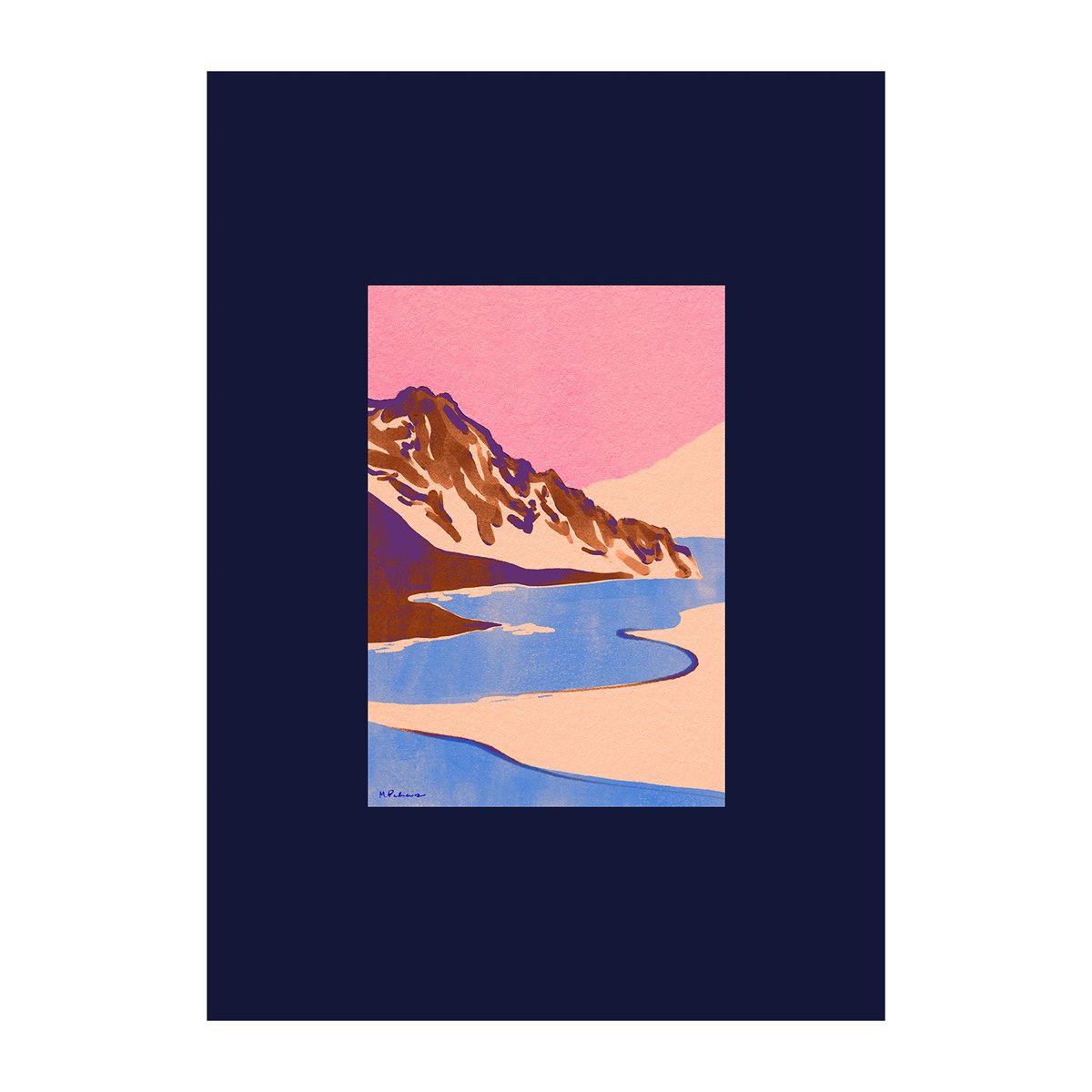 Paper Collective Blue Landscape poster 30x40 cm | Scandinavian Design | Posters | Multi