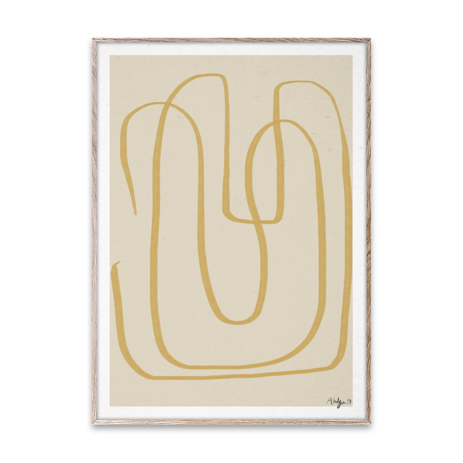 Different Ways I poster yellow, 50x70 cm Paper Collective