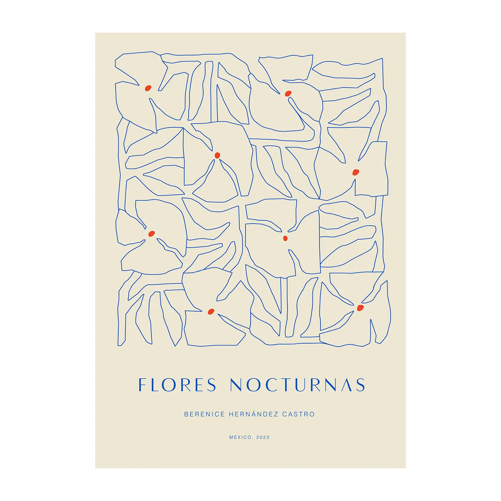 Flores Nocturnas 01 poster, 50x70 cm Paper Collective