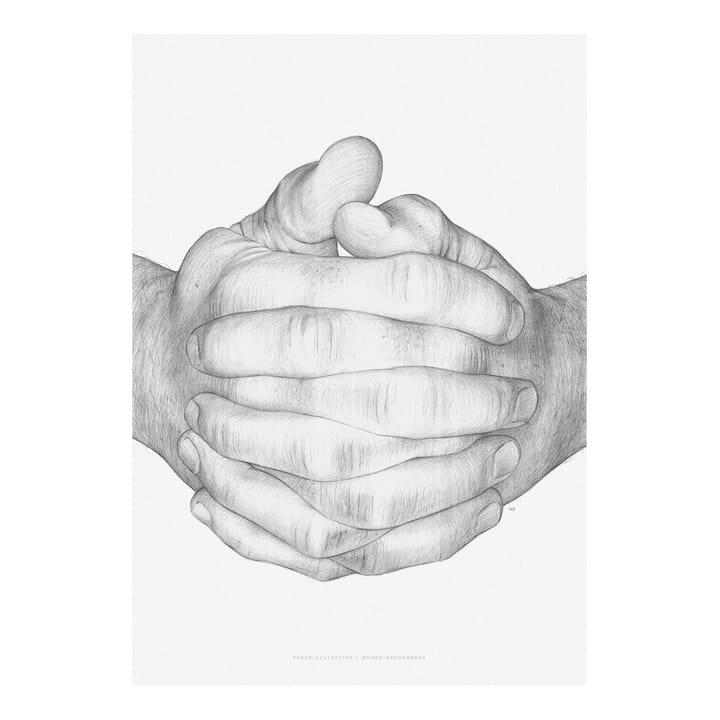 Folded hands poster - 50x70 cm - Paper Collective