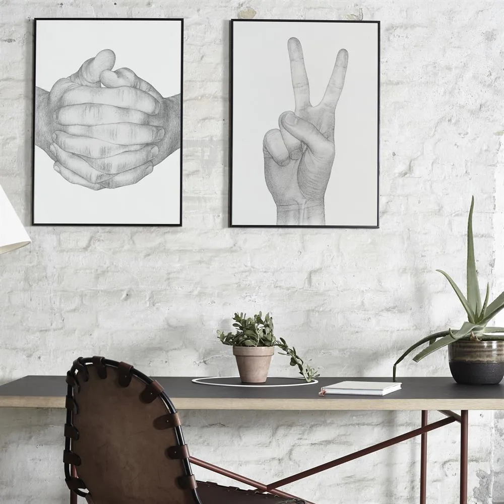 Folded hands poster, 50x70 cm Paper Collective