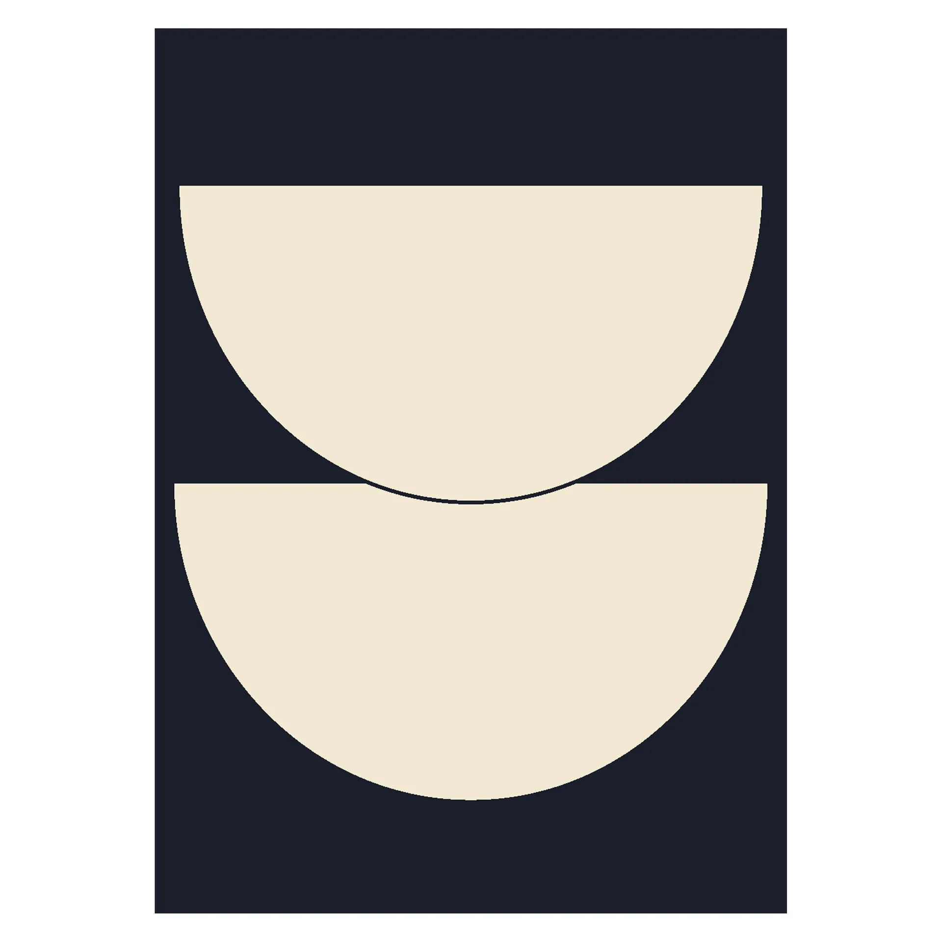 Half Circles I poster blue, 50x70 cm Paper Collective