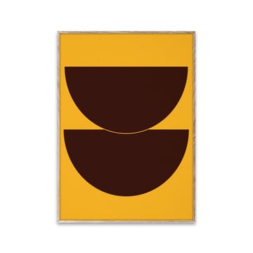 Half Circles II poster yellow - 30x40 cm - Paper Collective