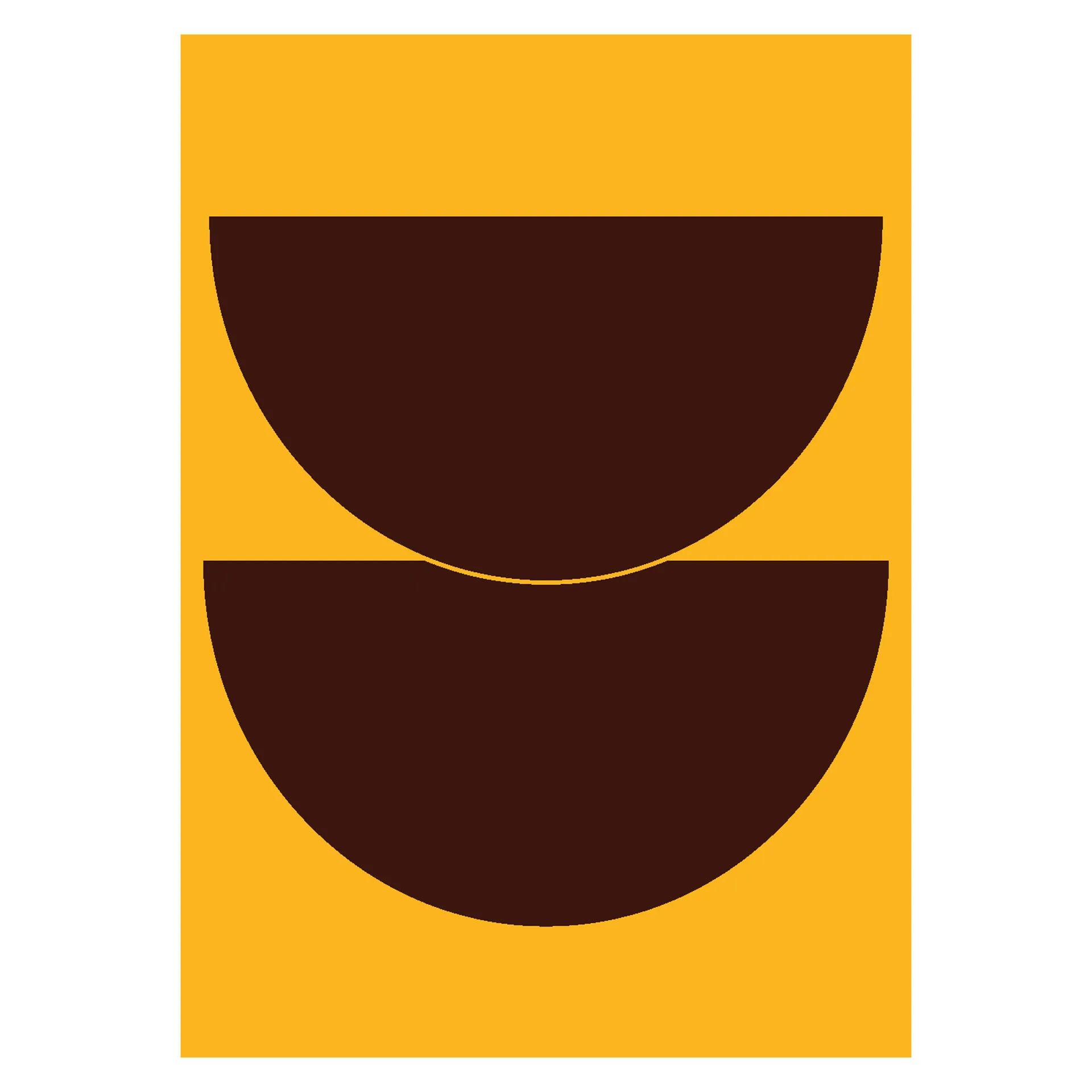 Half Circles II poster yellow, 30x40 cm Paper Collective